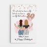 Personalized Happy 30th Birthday Bestie Canvas