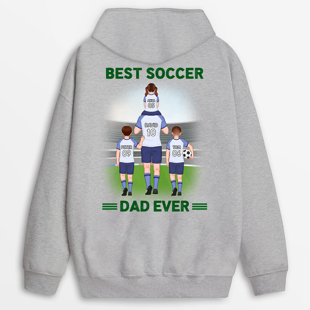 1256hus1 personalized best football dad ever hoodie