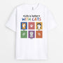 1299AUS1 personalized life is much better with cats t shirt