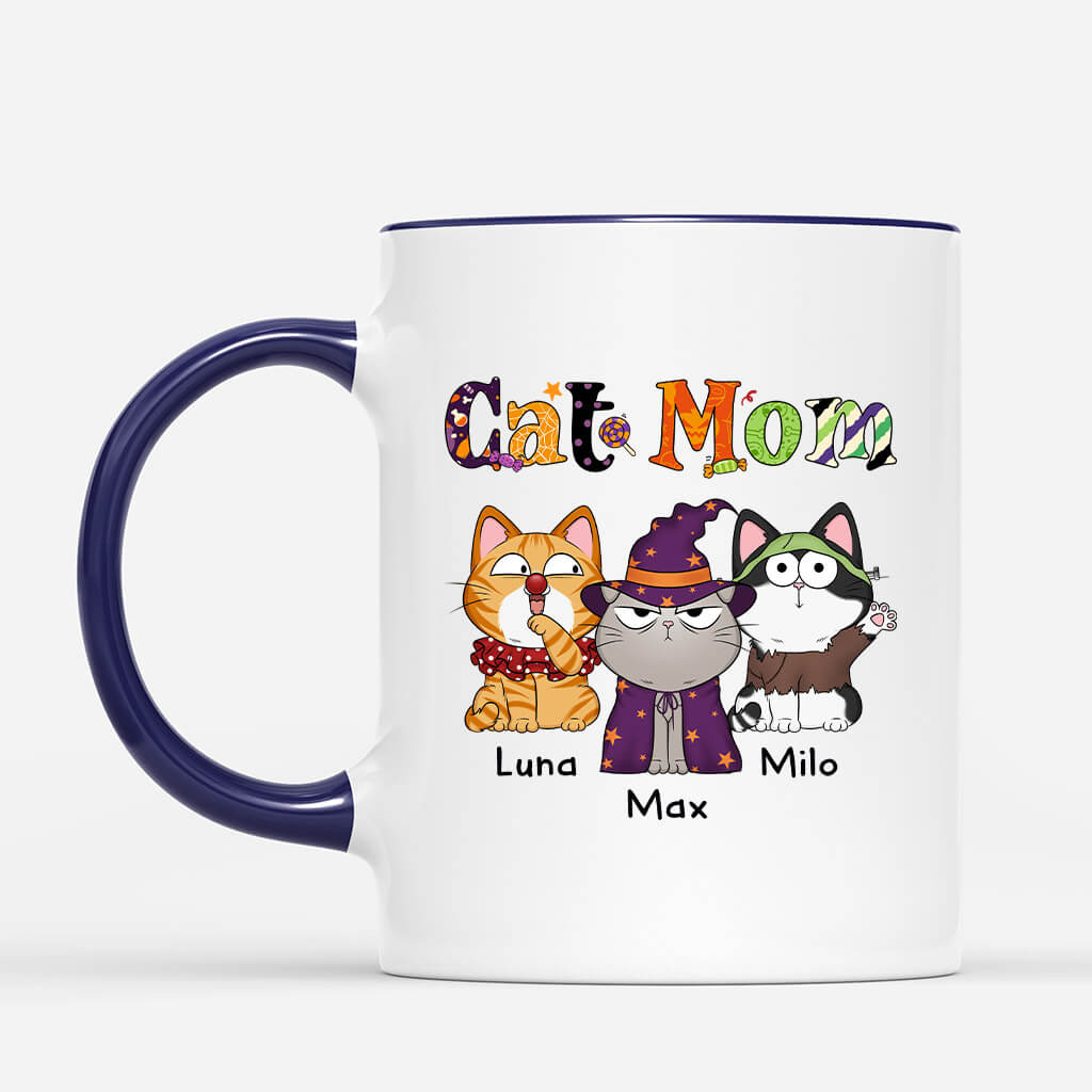 1311MUS2 personalized halloween cat mom mug