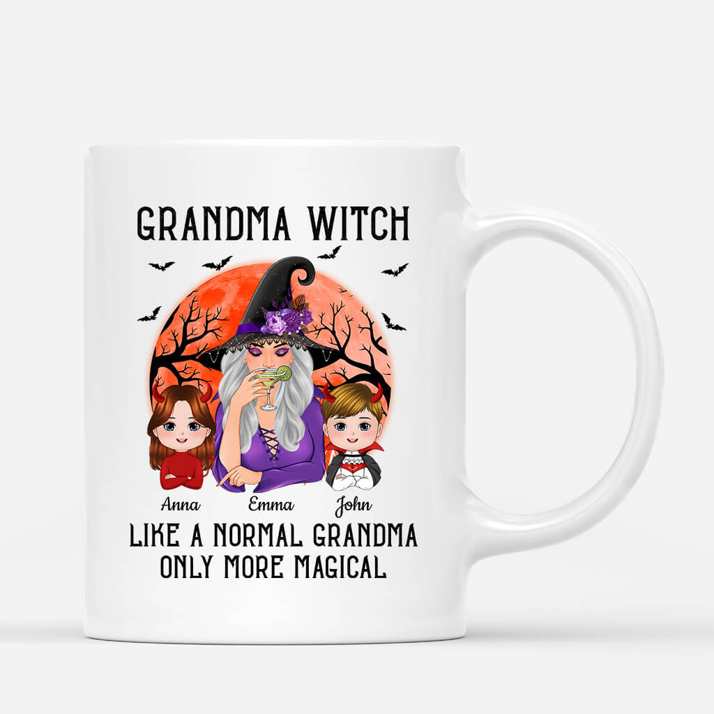 1324MUS1 personalized like normal grandma more magical halloween mug