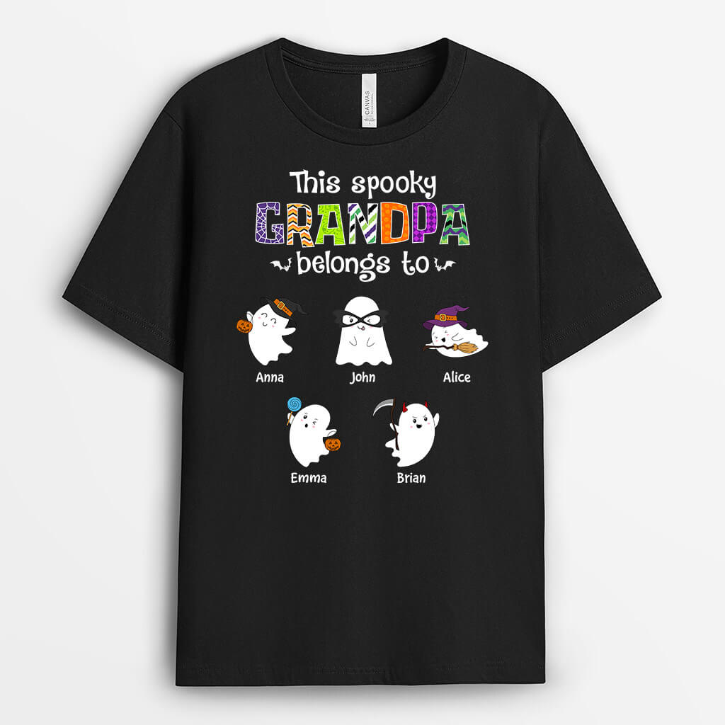 1332AUS1 personalized this spooky daddy belongs to t shirt