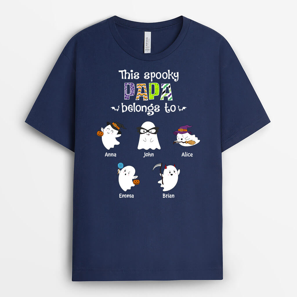 1332AUS2 personalized this spooky daddy belongs to t shirt