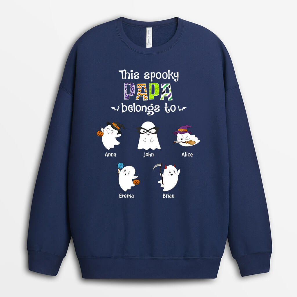 1332WUS2 personalized this spooky grandpa belongs to sweatshirt