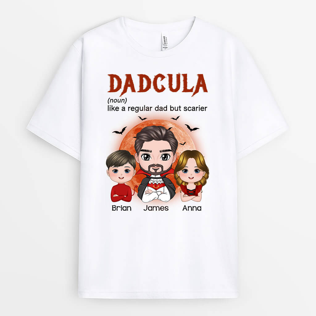 1341AUS2 personalized dadcula like a regular dad but cooler t shirt