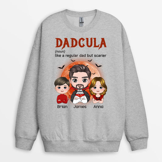 1341WUS1 personalized dadcula like a regular dad but cooler sweatshirt
