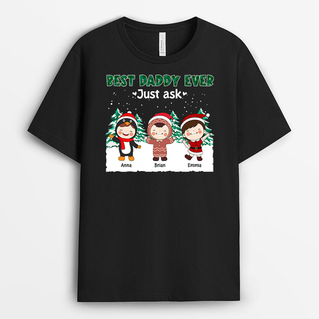 1362AUS1 personalized best dad ever t shirt