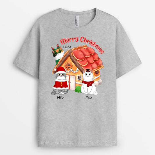1372AUS2 personalized merry catmas t shirt