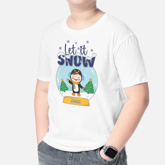 1379AUS2 personalized let it snow t shirt