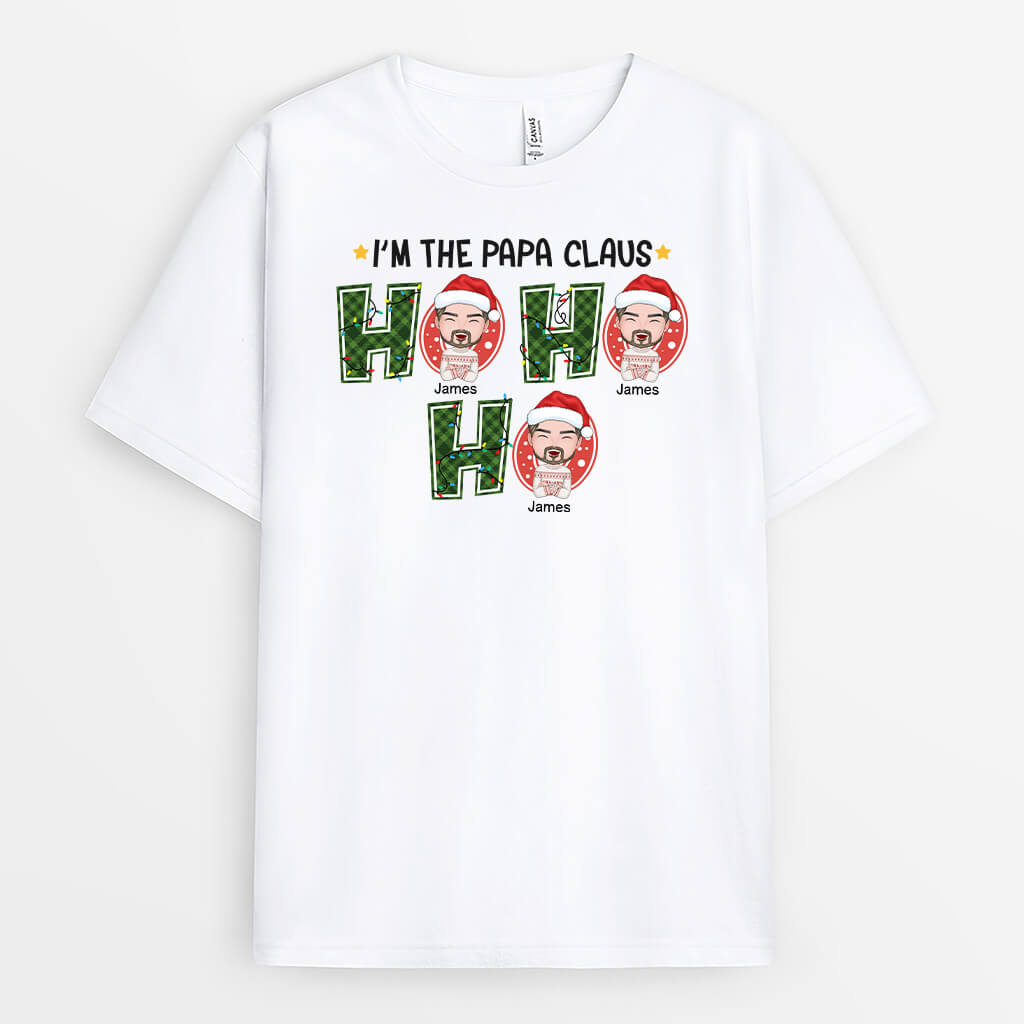1383AUS1 personalized ho ho ho dad grandad t shirt