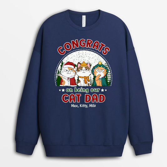 1405WUS2 personalized congrats on being our cat mom sweatshirt