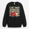 Personalized Cat Dad Christmas Sweatshirt