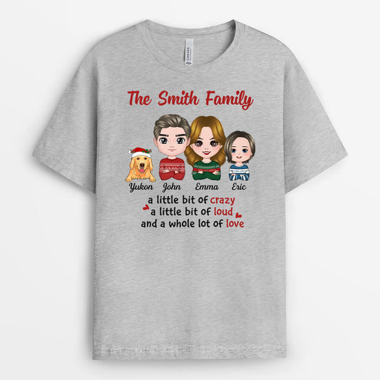 1443AUS2 personalized the family with pets t shirt