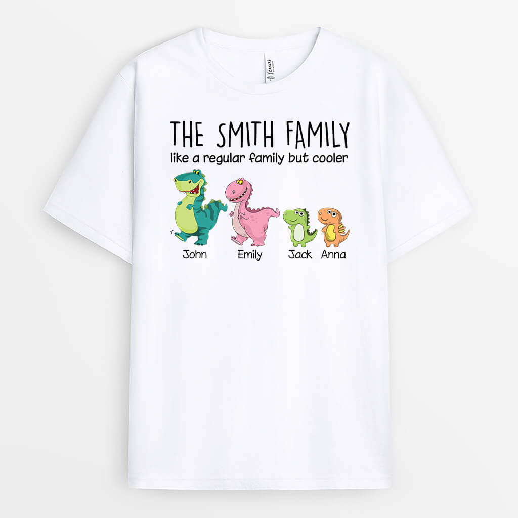 1459AUS2 personalized the dinosaur family t shirt