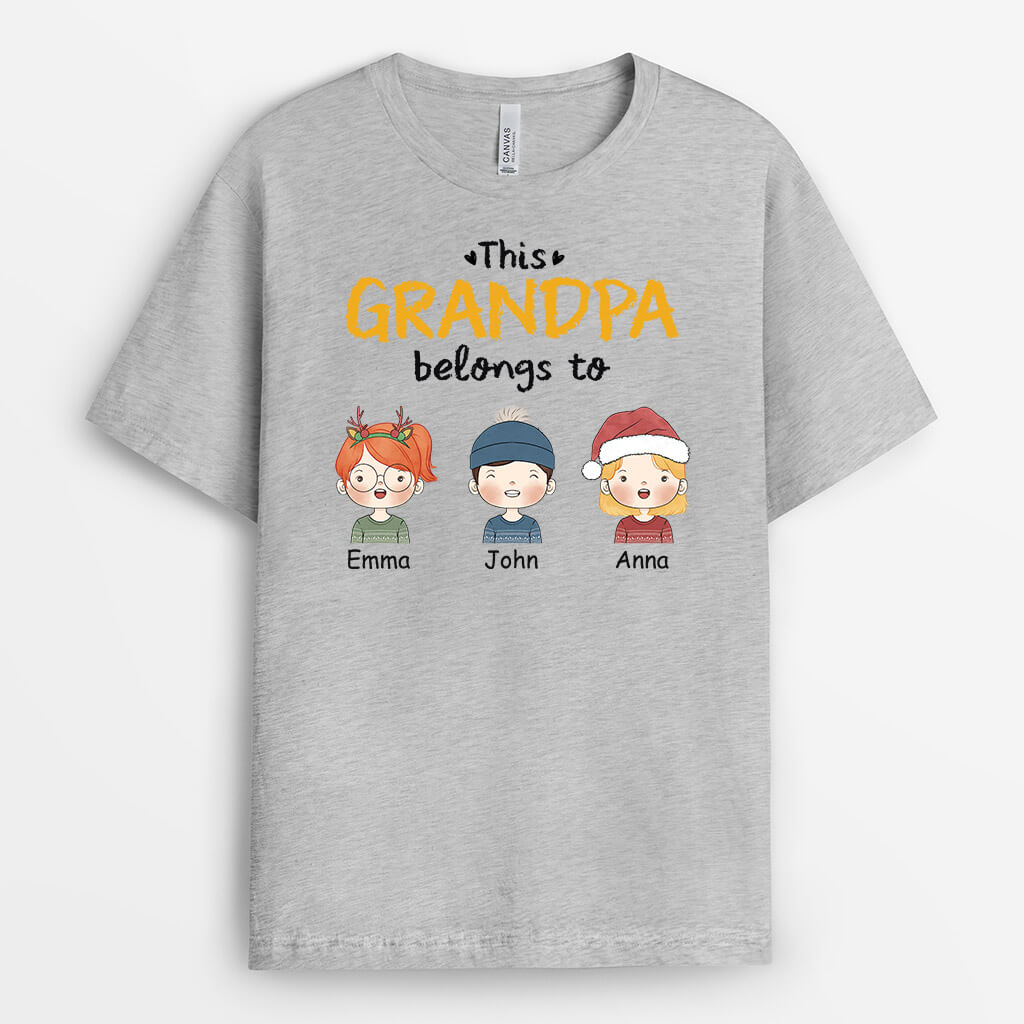 1463AUS2 personalized this grandad belongs to t shirt