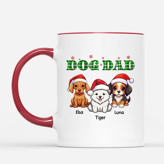 1468MUS2 personalized dog mom dog dad snowflake mug