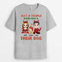 1471AUS2 personalized just a couple who love their dog christmas t shirt