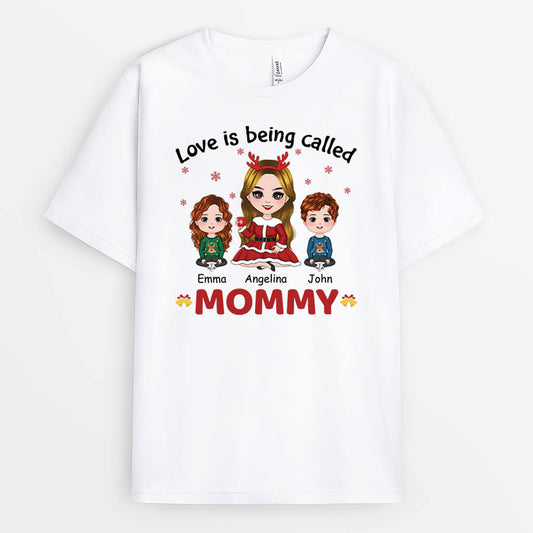 1473AUS1 personalized love is being called mummy t shirt