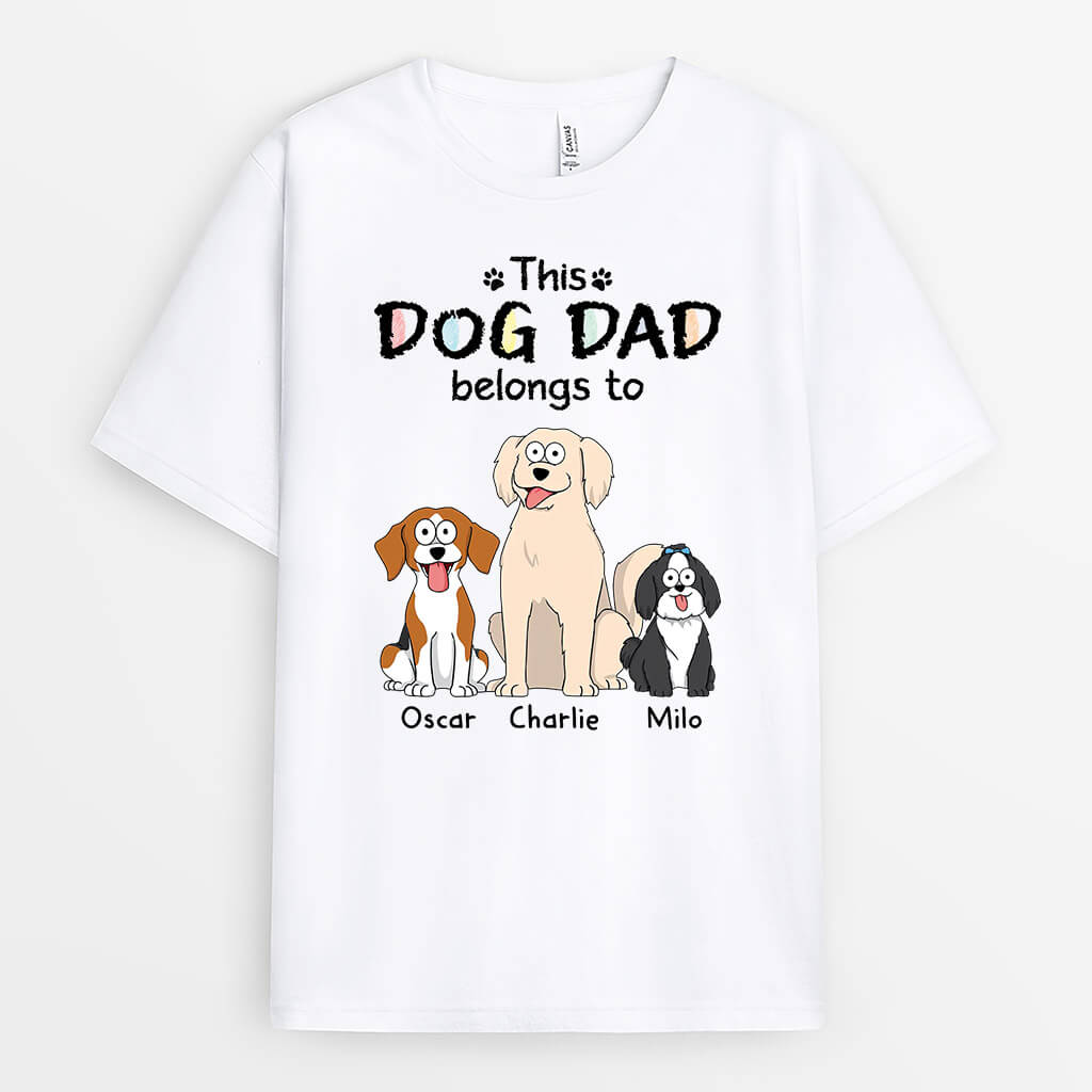 1474AUS1 personalized this dog dad dog mom belongs to t shirt