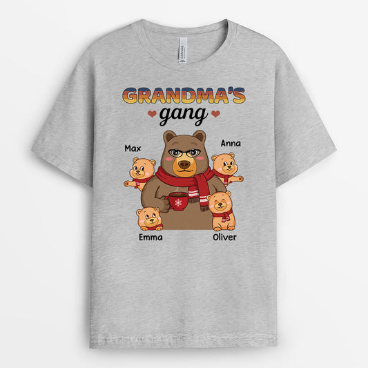 1479AUS1 personalized grandmas gang with bear t shirt