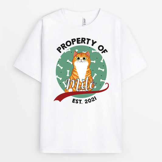 1483AUS1 personalized cat property t shirt