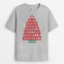 1488AUS2 personalized family christmas tree t shirt