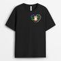 1498AUS1 personalized you left paw prints on my heart cat t shirt