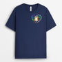 1498AUS2 personalized you left paw prints on my heart cat t shirt