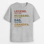 1503AUS2 Personalized Legend Husband Daddy And Grandpa Since T shirt