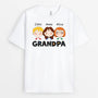 1504AUS1 personalized grandpa with kids t shirt