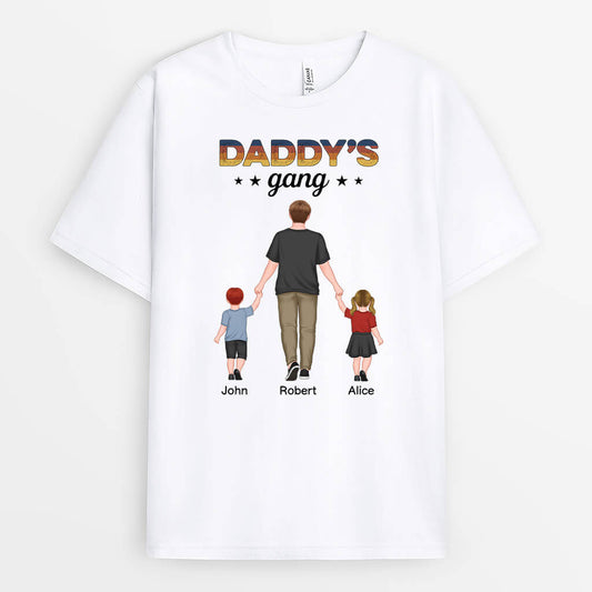 1506AUS2 personalized daddys gang t shirt