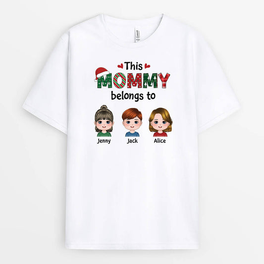1516AUS1 personalized this grandma belongs to kids christmas t shirt