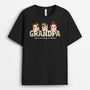 1525AUS1 personalized papa with cute kids t shirt