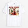 1544AUS1 personalized dog mom sipping christmas t shirt