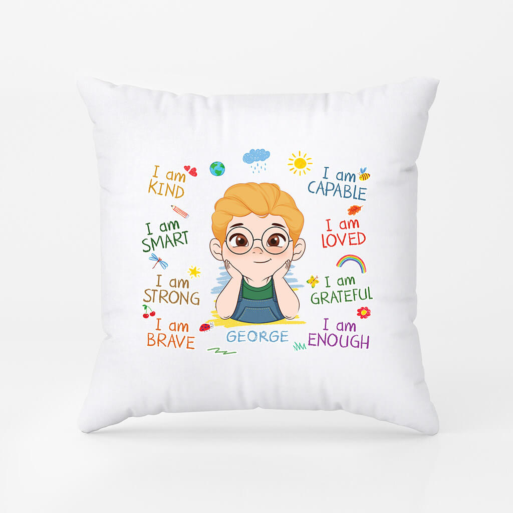 1552PUS2 personalized i am a confident boy pillow