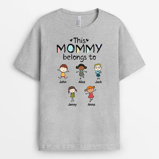 1555AUS2 personalized this mommy grandma belongs to pillow