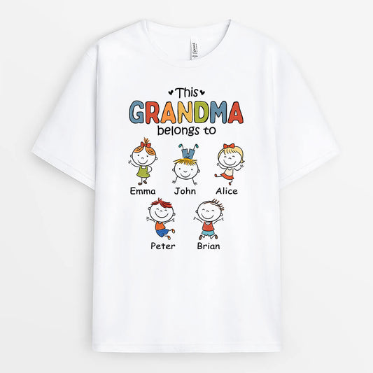 1604AUS1 personalized this grandma belongs to t shirt