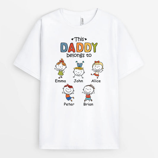 1604AUS2 personalized this grandpa belongs to t shirt