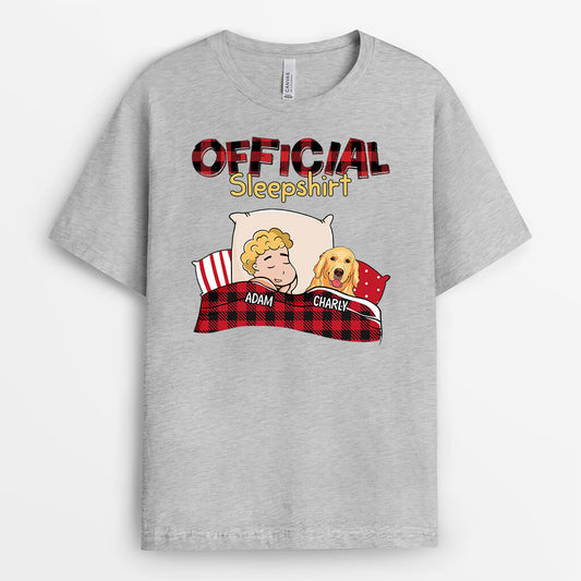 1620AUS1 personalized official sleepshirt with dog t shirt