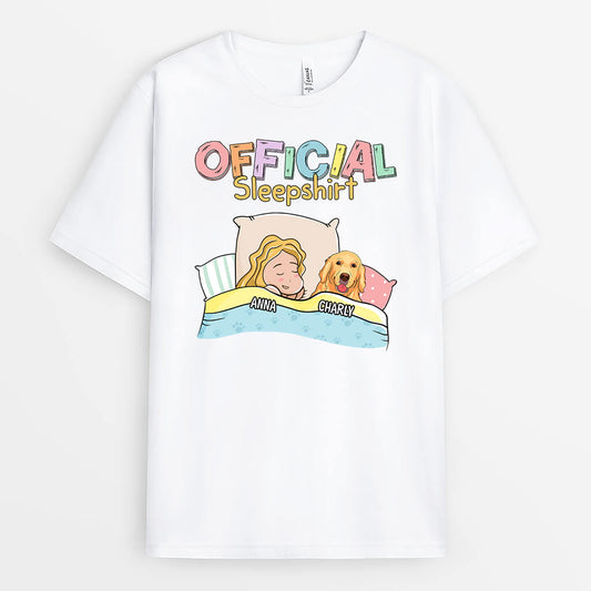1620AUS2 personalized official sleepshirt with dog t shirt