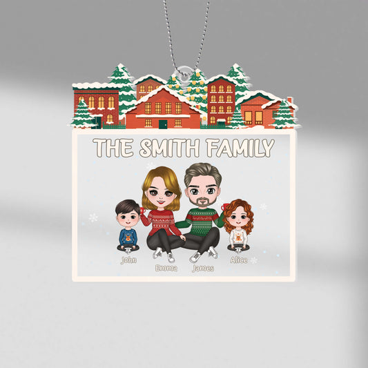 1631OUS1 personalized the family houses ornament