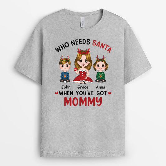 1647AUS2 personalized who needs santa when youve got grandma t shirt