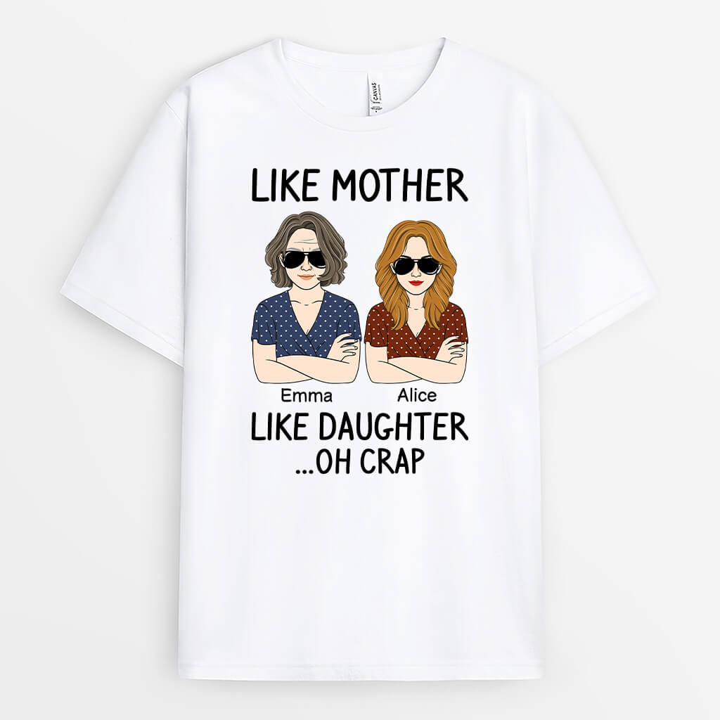 Personalized Like Mother Like Daughter Arms Crossed T-shirt - Personal House