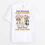 1663AUS1 personalized good morning human servant dog t shirt