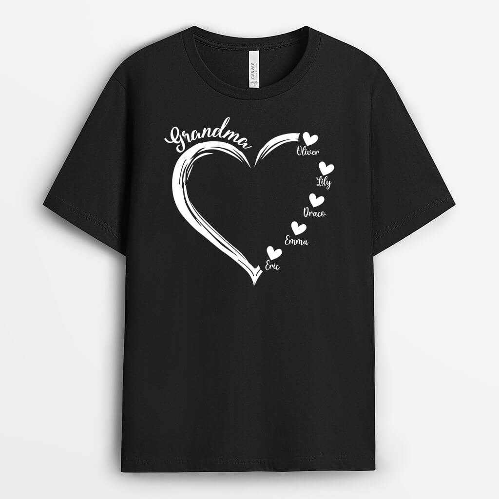 1686AUS1 personalized grandma heart t shirt_399b55a1 d162 4315 aa7a ccda927ee078