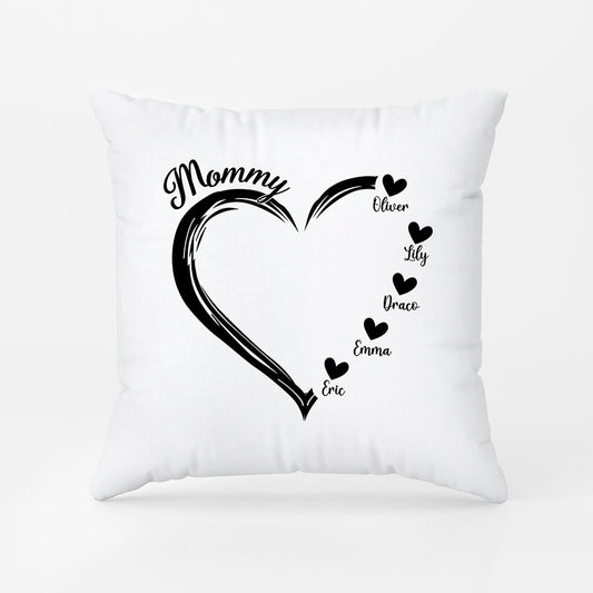 1686PUS2 personalized mommy grandmas hearts pillow
