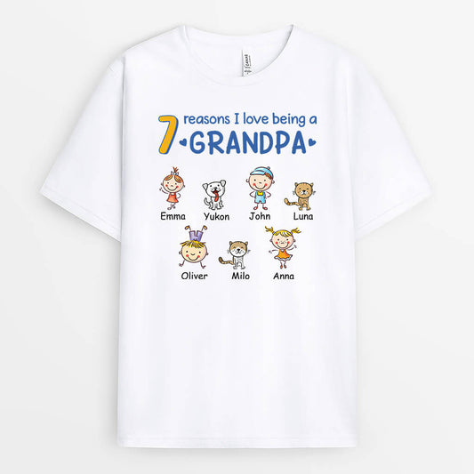 1689AUS1 personalized reasons i love being a grandad t shirt