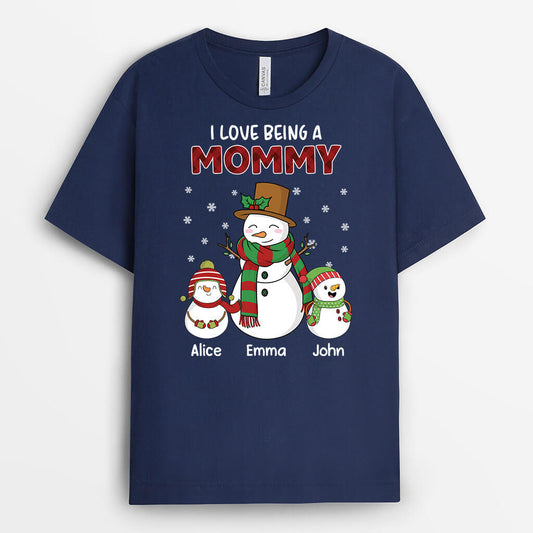 1691AUS1 personalized love being a grandma mommy snowman t shirt_080f41f9 91d0 43e6 a392 a25fdba980f6
