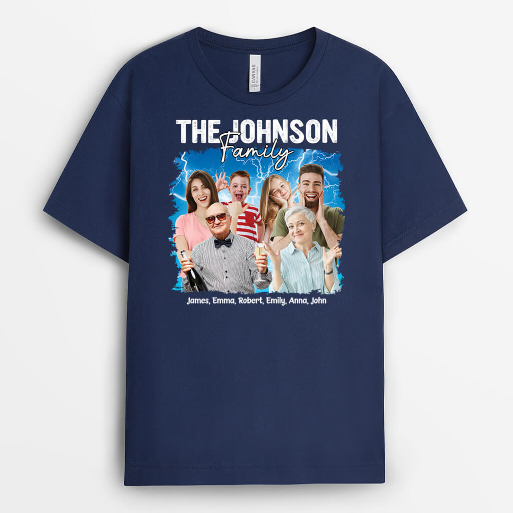 1719AUS2 personalized happy family t shirt