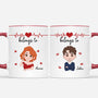 1760MUS1 personalized my heart belongs to couple mug